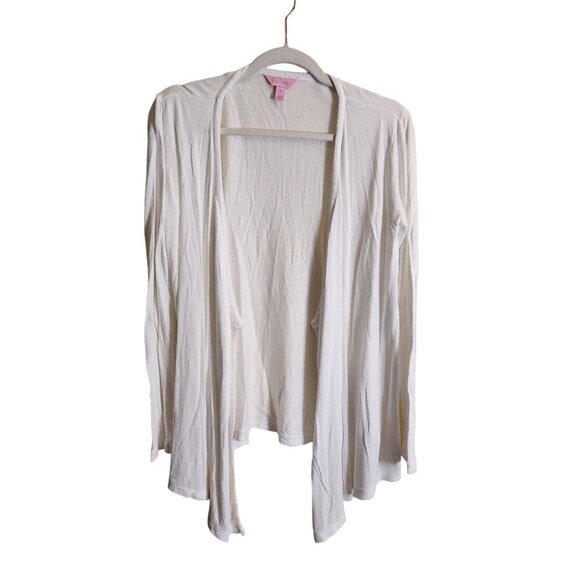 Lilly Pulitzer Wrena Cardigan Sweater White Viscose Size S - Picture 1 of 5